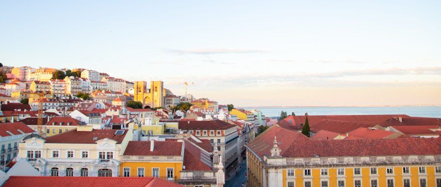 Red rooftops over Lisbon