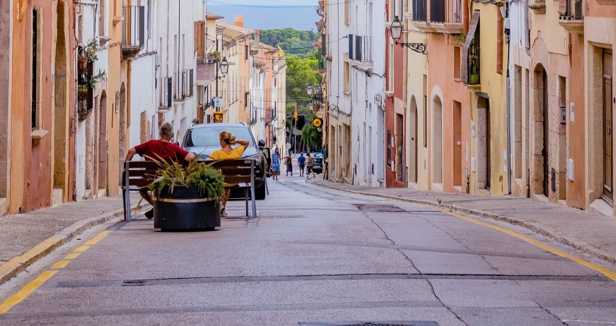 A quiet street in a Spanish village