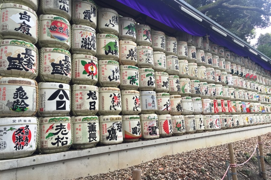 Sake barrels in Tokyo