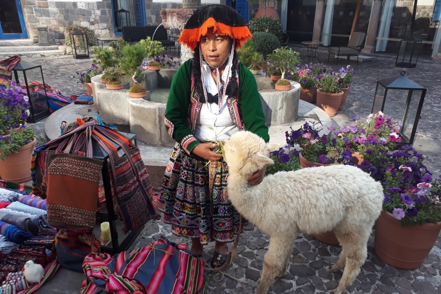 Local woman with alpaca, Cusco
