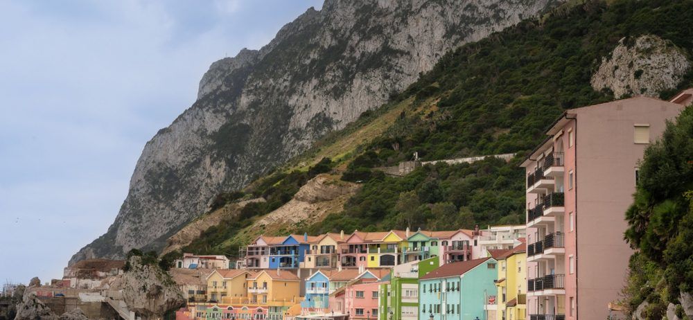 Houses below the Rock of Gibraltar